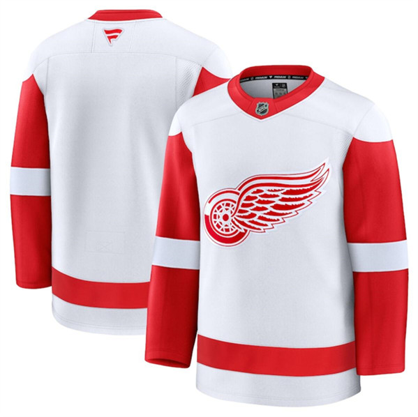 Detroit Red Wings Blank White 2024-25 Away Stitched Jersey - Zenithce