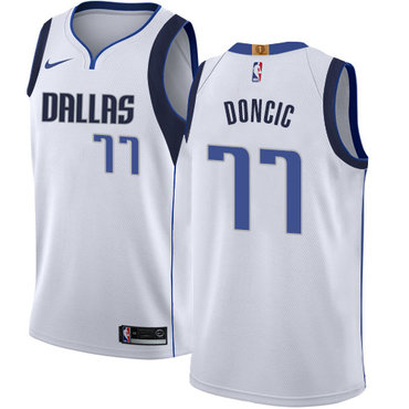 Dallas Mavericks #77 Luka Doncic White Swingman Association Edition Jersey - Zenithce
