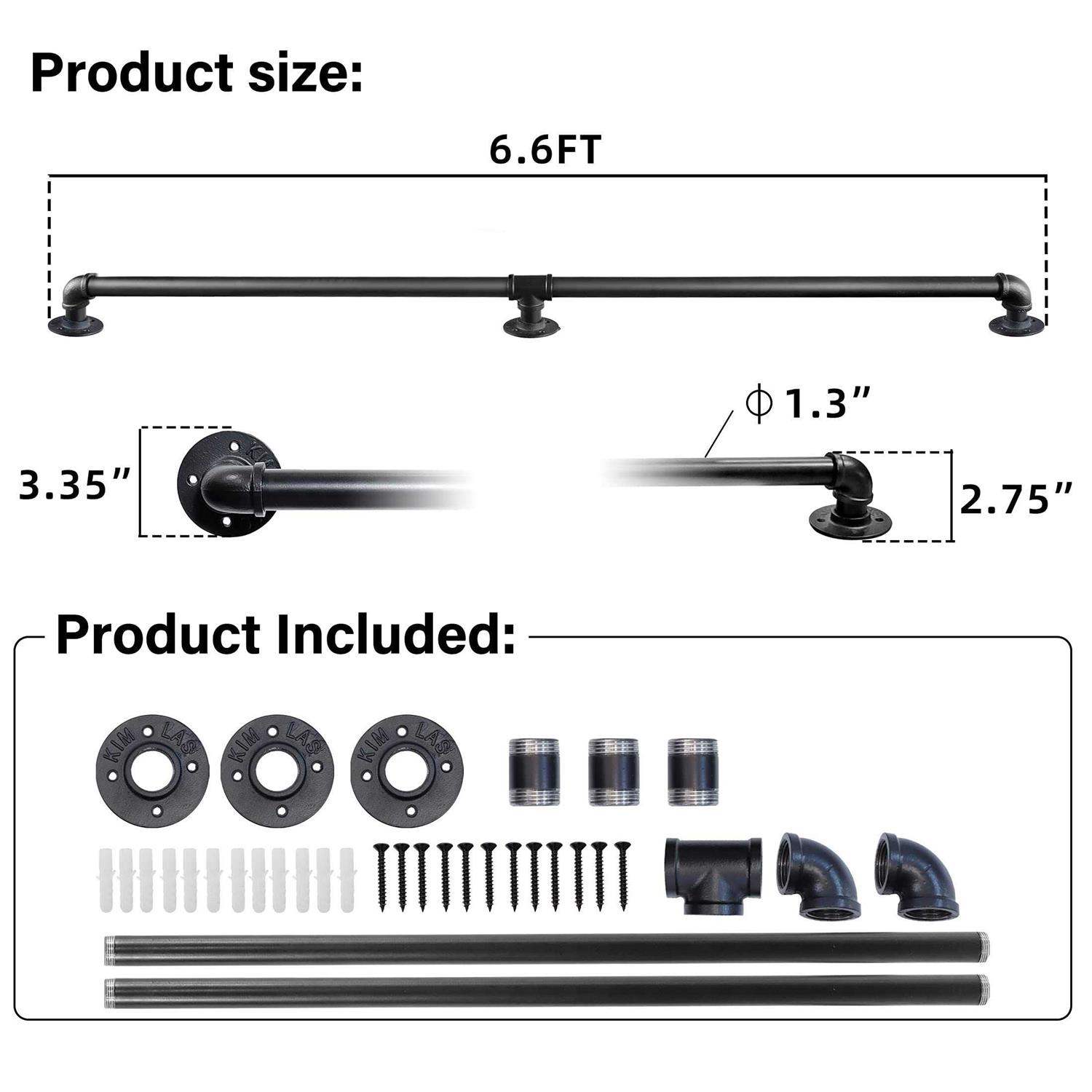 Toriexon Staircase Handrails Galvanized Steel Stair Railing Easy to Install - Zenithce