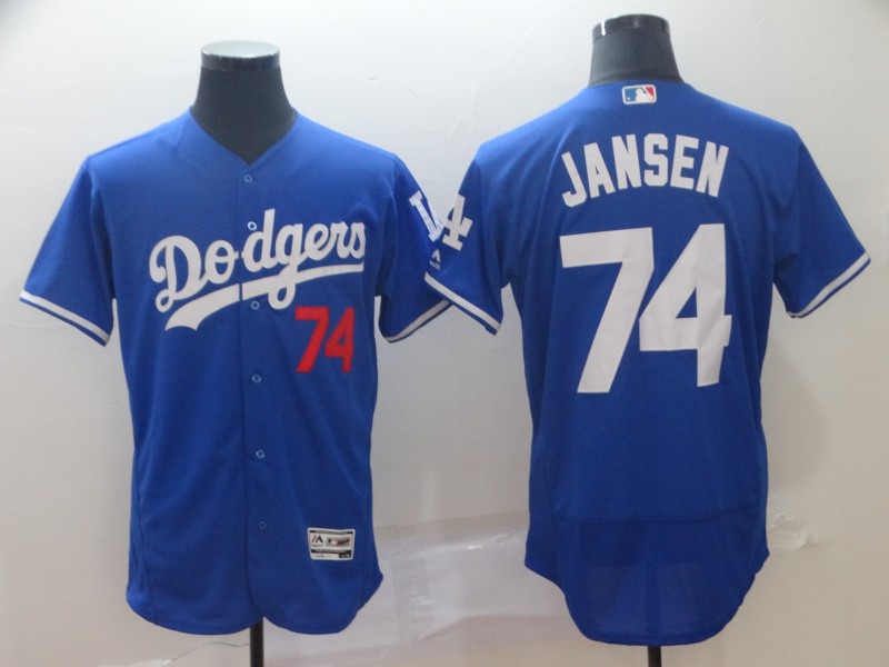Los Angeles Dodgers #74 Kenley Jansen Blue Flex Base Stitched Jersey - Zenithce