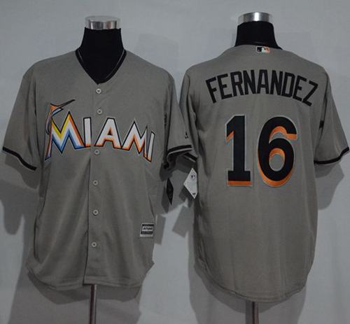 Marlins #16 Jose Fernandez Grey New Cool Base Stitched Jersey - Zenithce