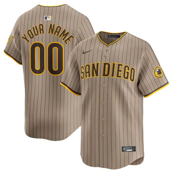 San Diego Padres Custom Tan 2024 Alternate Limited Stitched Jersey - Zenithce