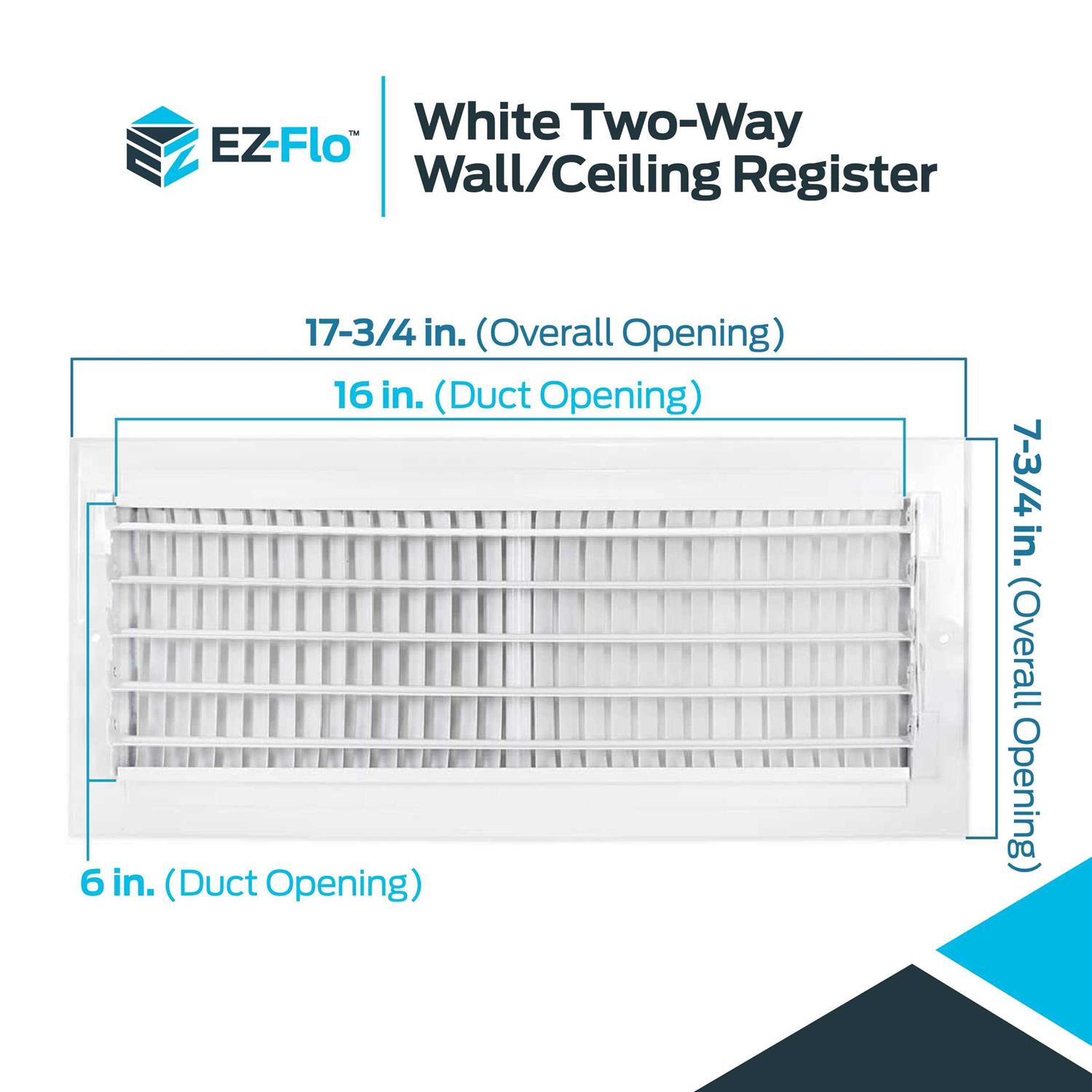 EZ-FLO 16 in. x 25 in. Steel Return Filter Grille 61671 - Zenithce