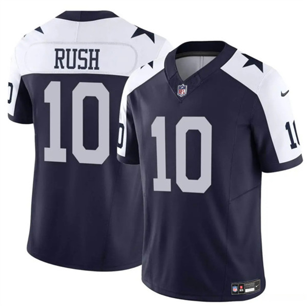 Dallas Cowboys #10 Cooper Rush Navy White 2023 F.U.S.E. Thanksgiving Vapor Untouchable Limited Stitched Jersey - Zenithce