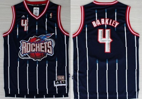 Houston Rockets #4 Charles Barkley ABA Hardwood Classic Swingman Navy Blue Jersey - Zenithce