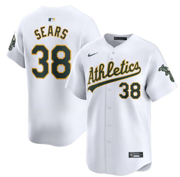 Oakland Athletics #38 JP Sears White Home Limited Stitched Jersey - Zenithce