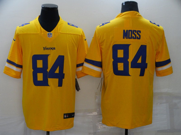Minnesota Vikings #84 Randy Moss Gold Inverted Legend Stitched Jersey - Zenithce