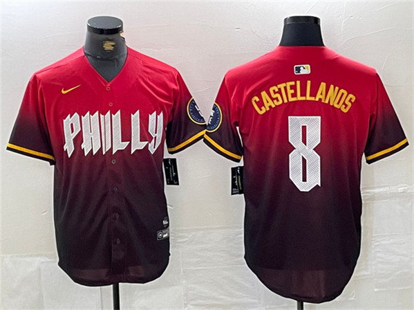 Philadelphia Phillies #8 Nick Castellanos Red 2024 City Connect Limited Stitched Jersey - Zenithce