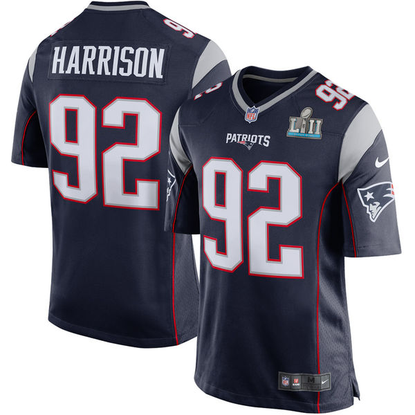 New England Patriots James Harrison Navy Super Bowl LII Bound Game Jersey - Zenithce