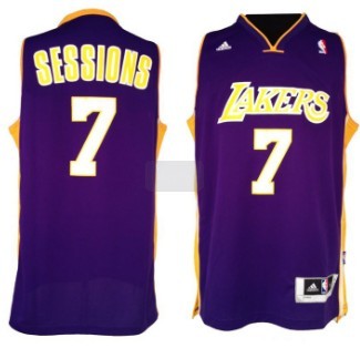 Los Angeles Lakers #7 Ramon Sessions Revolution 30 Swingman Purple Jersey - Zenithce