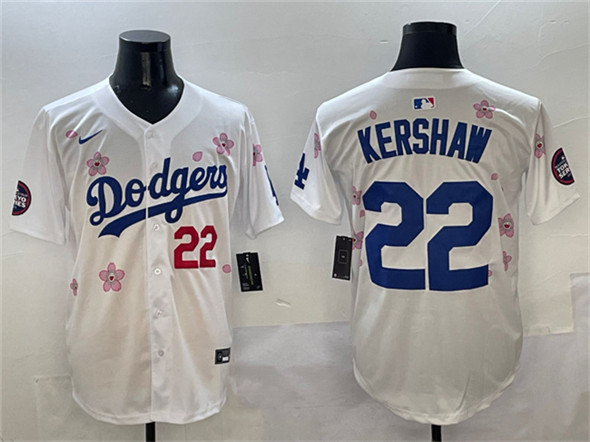Los Angeles Dodgers #22 Clayton Kershaw White 2025 Tokyo Series Limited Stitched Jersey - Zenithce