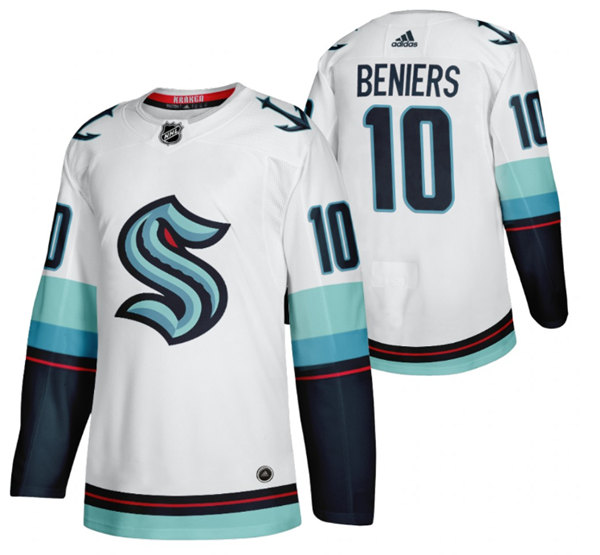 Seattle Kraken #10 Matty Beniers White Stitched Jersey - Zenithce