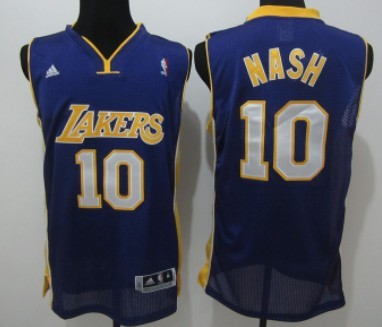 Los Angeles Lakers #10 Steve Nash Purple Swingman Jersey - Zenithce