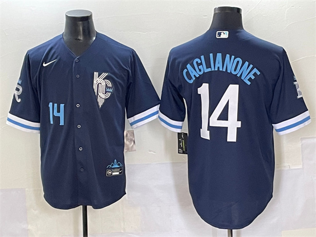 Kansas City Royals #14 Jac Caglianone Navy City Connect Stitched Jersey - Zenithce