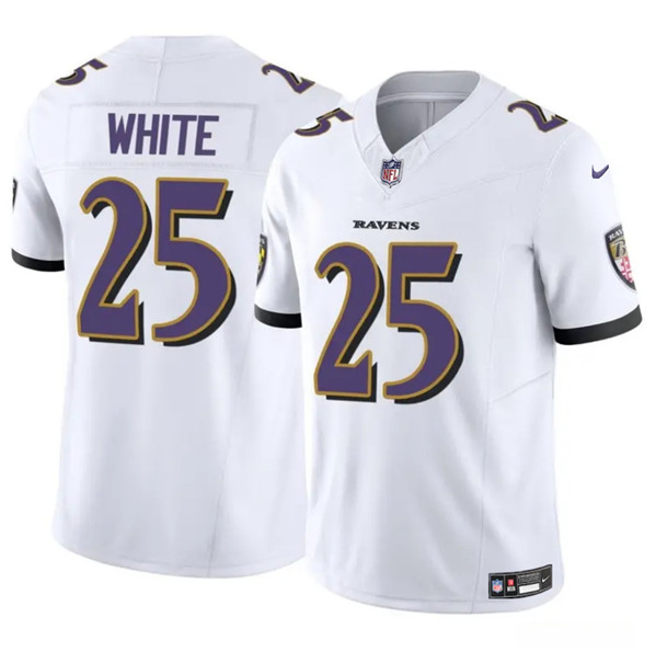 Baltimore Ravens #25 Tre'Davious White White 2023 F.U.S.E. Vapor Limited Jersey - Zenithce