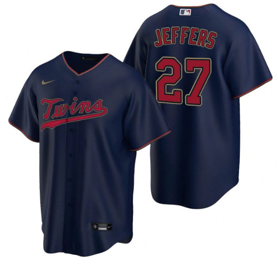 Minnesota Twins #27 Ryan Jeffers Navy Cool Base Stitched Jersey - Zenithce