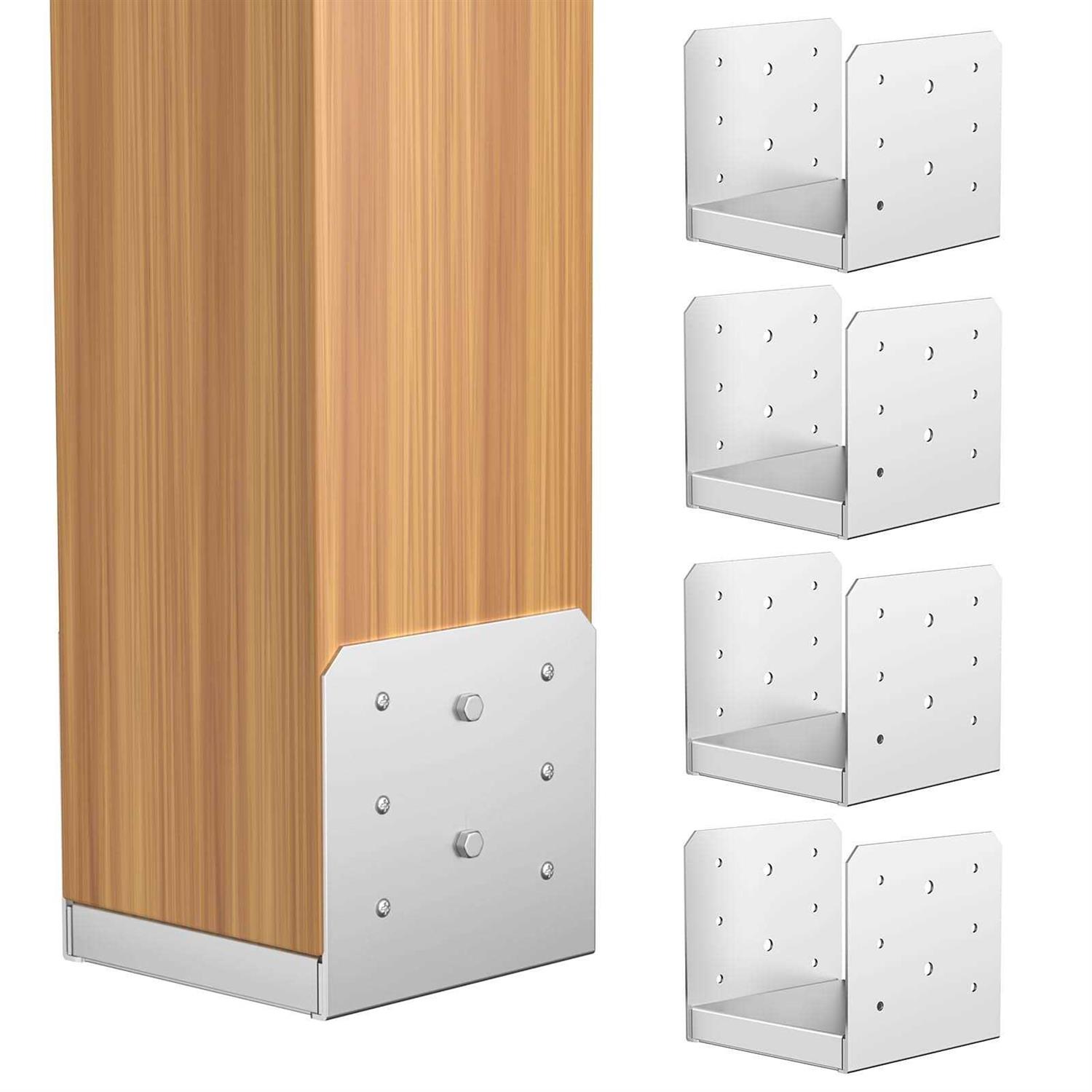 SPACEEUP Post Base Anchor Adjustable Post Base Stainless Steel Concrete Post Anchor for Pavilion Deck Railing - Zenithce