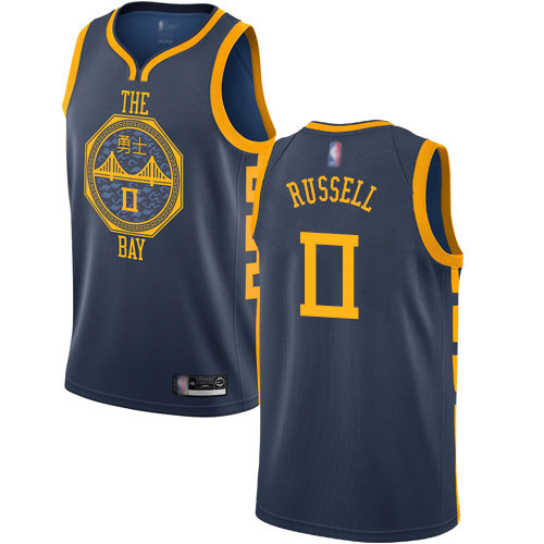 Warriors #0 D'Angelo Russell Navy Swingman City Edition 2018-19 Jersey - Zenithce