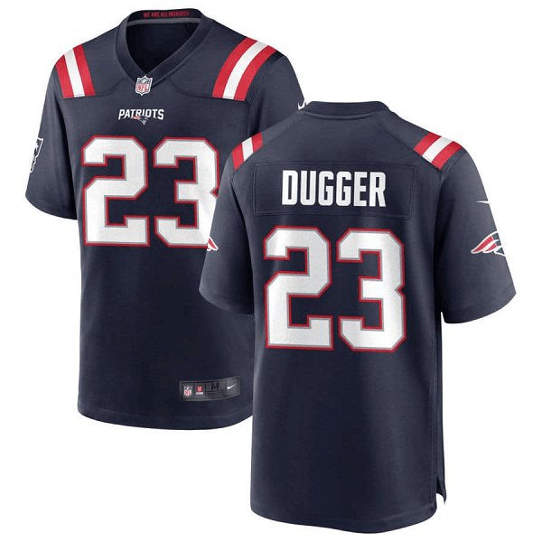 New England Patriots #23 Kyle Dugger Navy Stitched Game Jersey - Zenithce