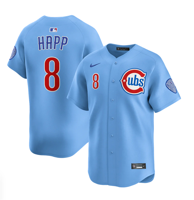 Chicago Cubs #8 Ian Happ Blue 2024 25 2nd Alternate Limited Stitched Jersey - Zenithce