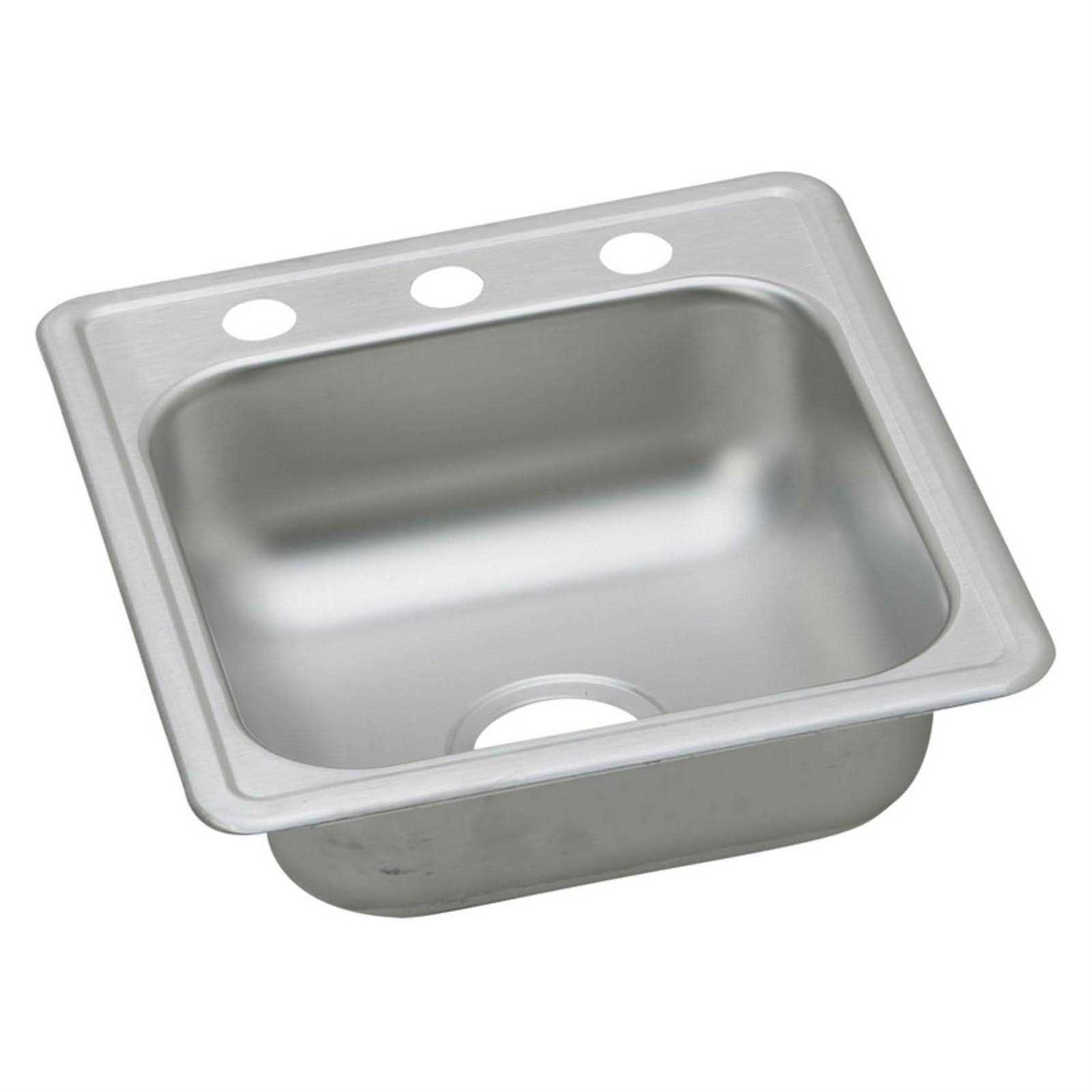 Elkay Crosstown EFRU2816T Single Bowl Undermount Stainless Steel Kitchen Sink - Zenithce