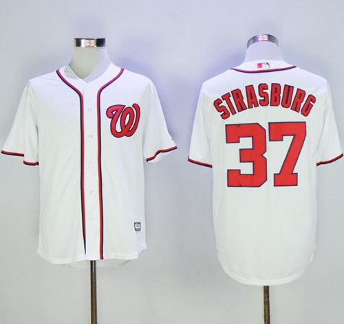 Nationals #37 Stephen Strasburg White New Cool Base Stitched Jersey - Zenithce