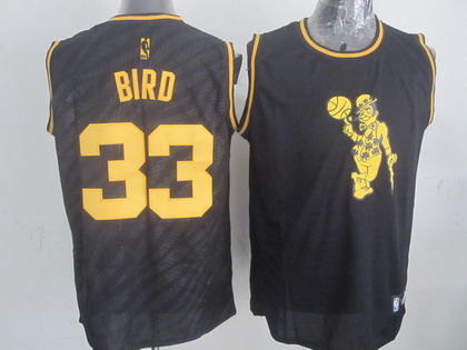 Boston Celtics #33 Larry Bird Revolution 30 Swingman 2014 Black With Gold Jersey - Zenithce