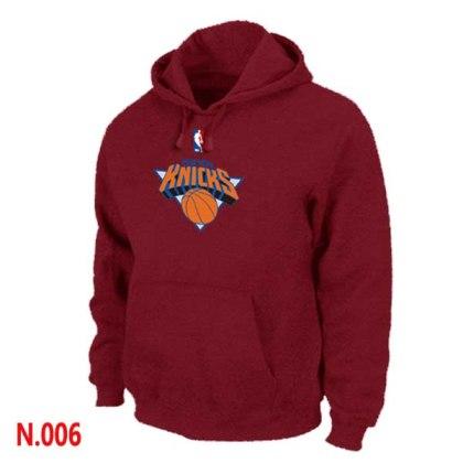 Mens New York Knicks Red Pullover Hoodie - Zenithce