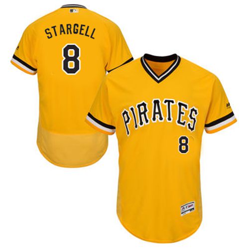 Pirates #8 Willie Stargell Gold Flexbase Authentic Collection Cooperstown Stitched Jersey - Zenithce