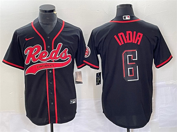 Cincinnati Reds #6 Jonathan India Black 2023 City Connect Cool Base Stitched Jersey - Zenithce