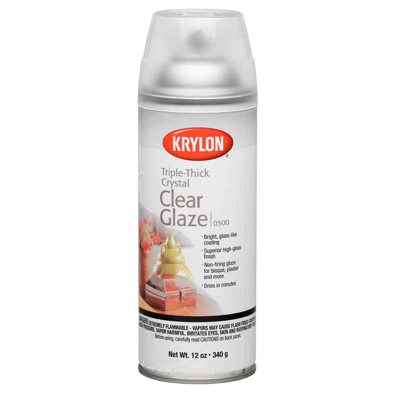 Krylon Triple Thick Crystal Clear Spray Glaze - Zenithce