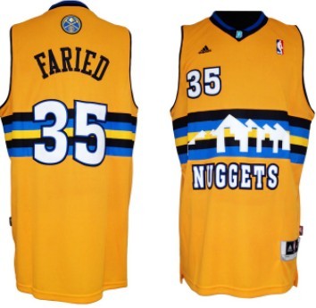 Denver Nuggets #35 Kenneth Faried Revolution 30 Swingman Yellow Jersey - Zenithce