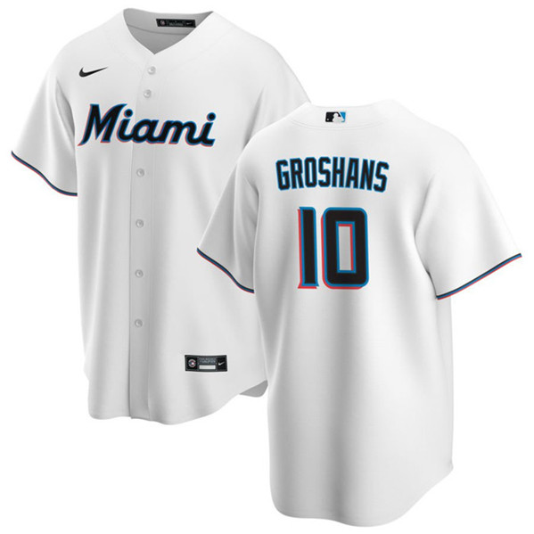 Miami Marlins #10 Yuli Gurriel White Cool Base Stitched Jersey - Zenithce