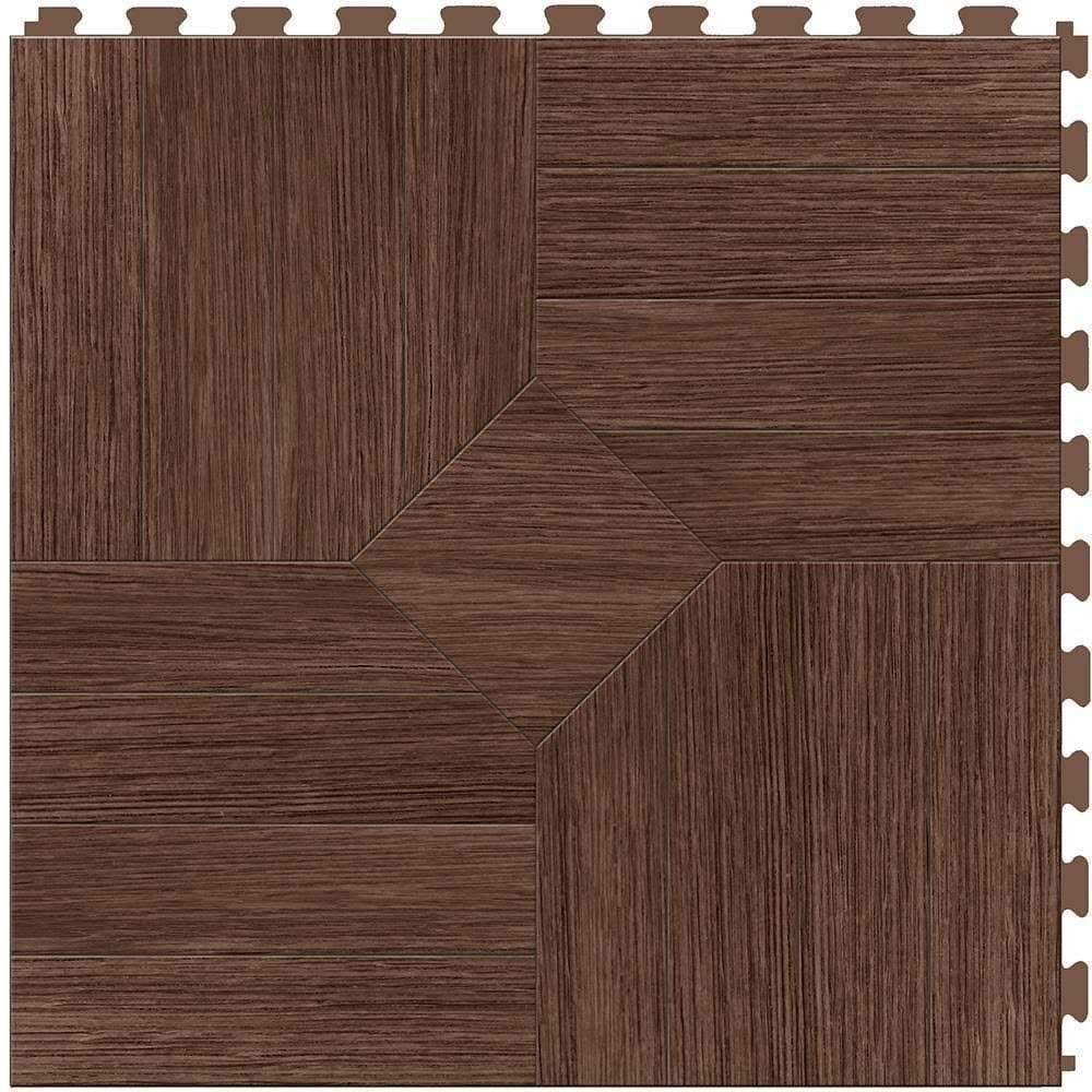 Perfection Floor Tile Parquet Satin 0.05-mil x 20-in W x 20-in L Water Resistant Interlocking Luxury Vinyl Tile Flooring - Zenithce