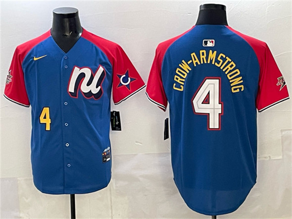 National League #4 Pete Crow-Armstrong Blue Red Alternate 2025 All-Star Edition Limited Stitched Jersey - Zenithce