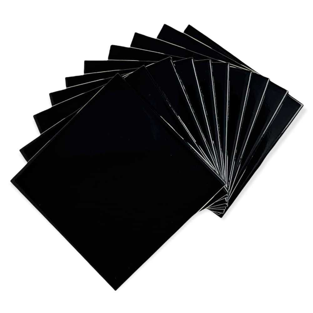 Tenedos 4 Ceramic Tile 4.25 inch Gloss 4 1/4 Box of 10 Piece for Bathroom Wall and Kitchen Backsplash - Zenithce