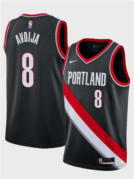 Portland Trail Blazers #8 Deni Avdija Black Icon Edition Stitched Jersey - Zenithce