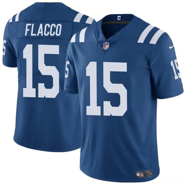 Indianapolis Colts #15 Joe Flacco Blue Vapor Limited Stitched Jersey - Zenithce