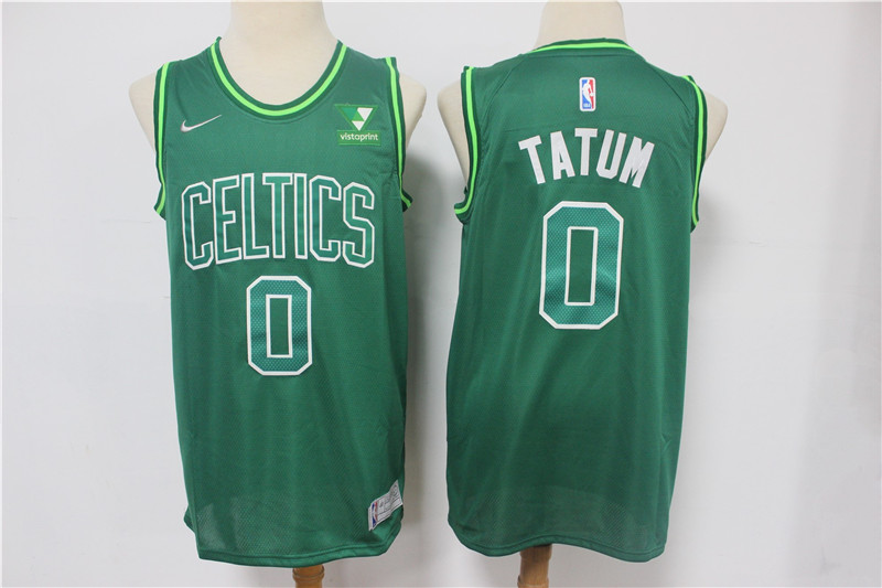 Boston Celtics #0 Jayson Tatum Green Swingman 2021 Earned Edition Stitched Jersey With Sponsor Logo - Zenithce