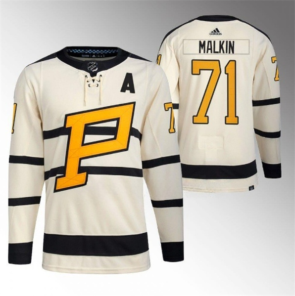 Pittsburgh Penguins #71 Evgeni Malkin Cream 2023 Winter Classic Stitched Jersey - Zenithce