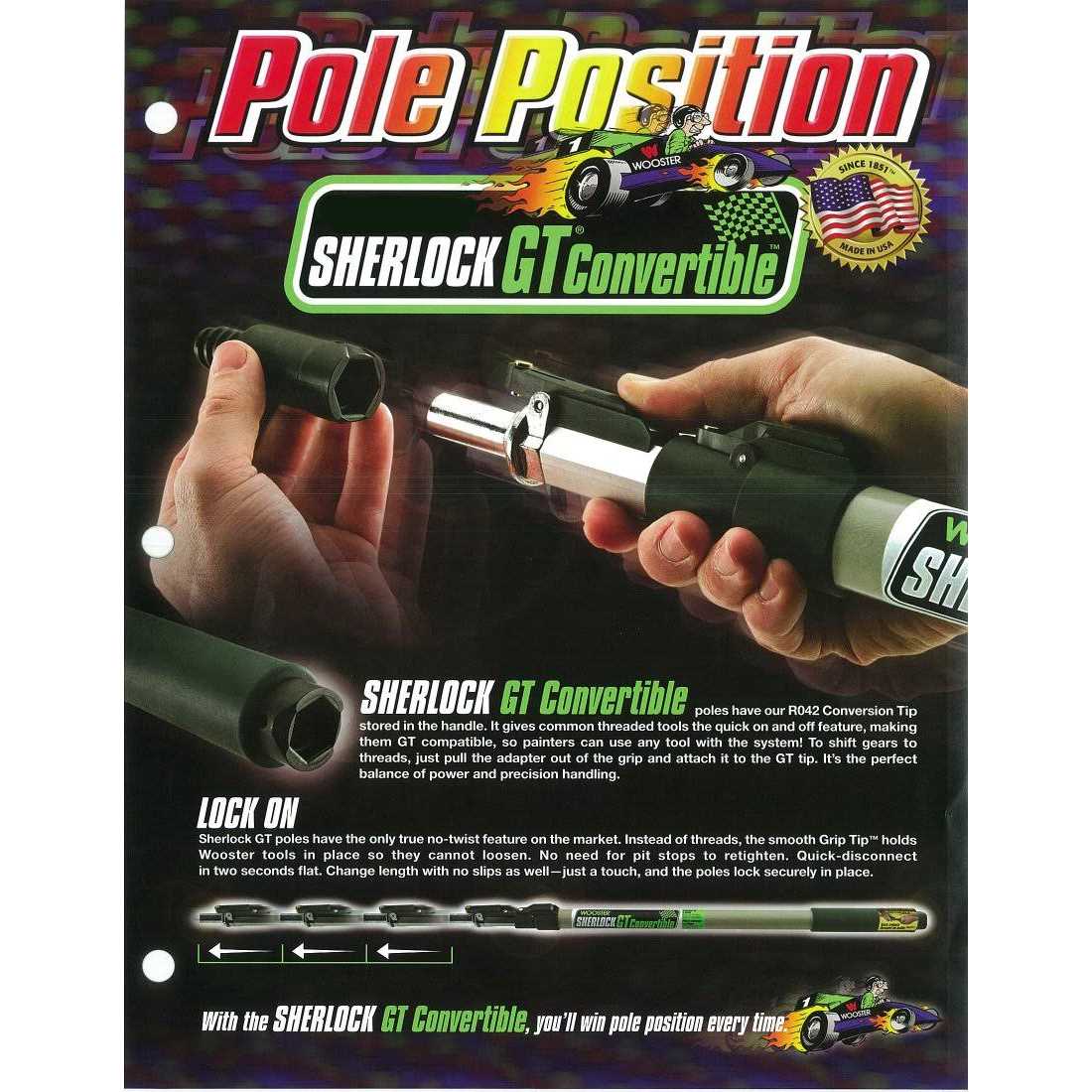 Wooster Sherlock Extension-Pole 4 R055 - Zenithce