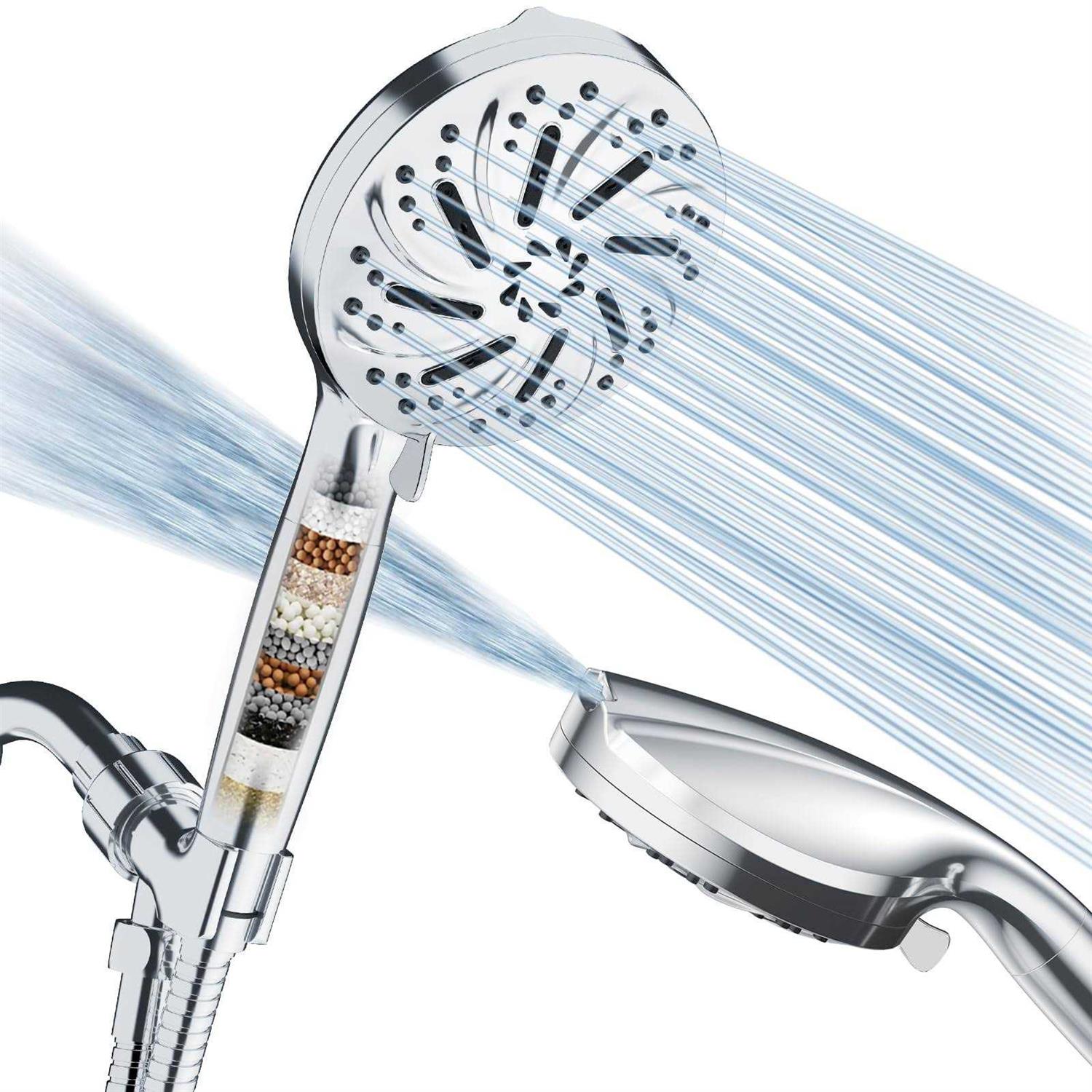 High Pressure Shower Head 3 Inches Anti-clog Anti-leak Fixed Showerhead Chrome with Adjustable Swivel Brass Ball Joint for Relaxing and Comfortable - Zenithce