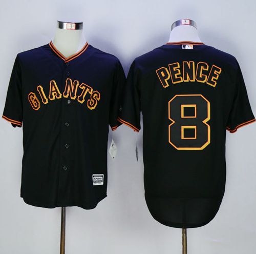 Giants #8 Hunter Pence Black New Cool Base Fashion Stitched Jersey - Zenithce