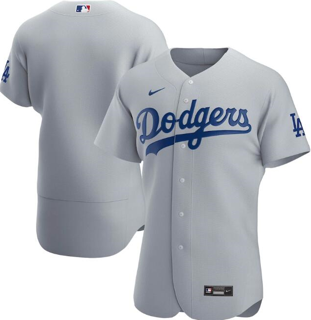 Los Angeles Dodgers Grey Flex Base Stitched Jersey - Zenithce