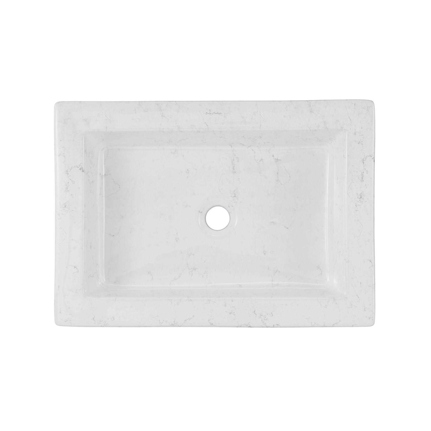 Swiss Madison Voltaire Ceramic Rectangle Vessel Sink SM-VS282MB - Zenithce