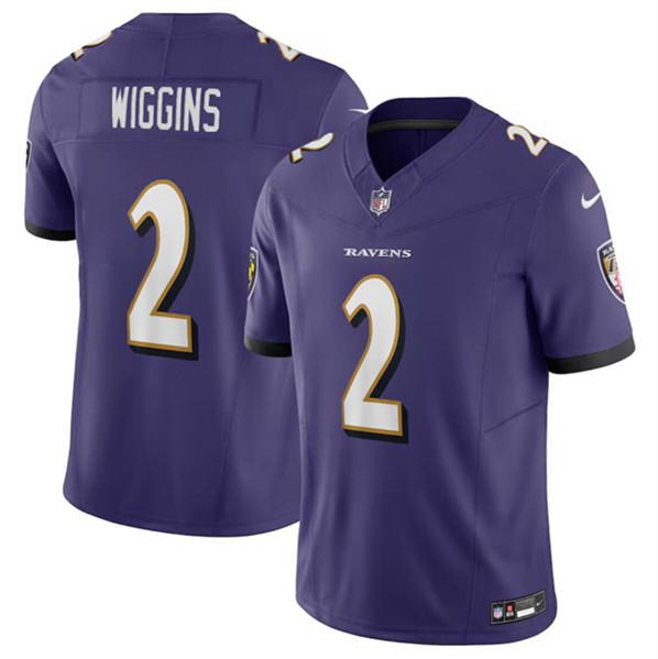 Baltimore Ravens #2 Nate Wiggins Purple 2024 Draft F.U.S.E. Vapor Limited Jersey - Zenithce