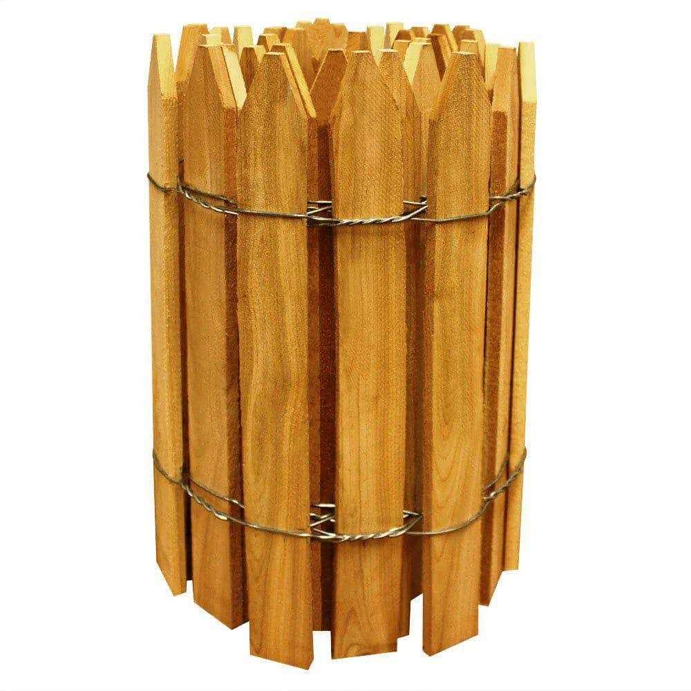 Greenes Fence 16 in. H x 8 ft. L Cedar Wood Garden Picket Fence - Zenithce