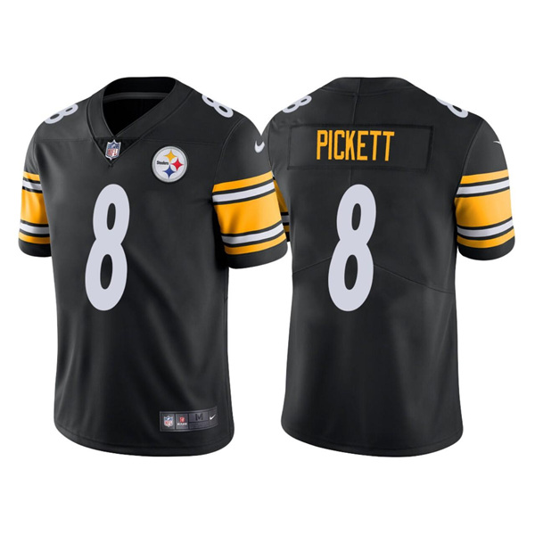 Pittsburgh Steelers #8 Kenny Pickett 2022 Black Vapor Untouchable Limited Stitched Jersey - Zenithce