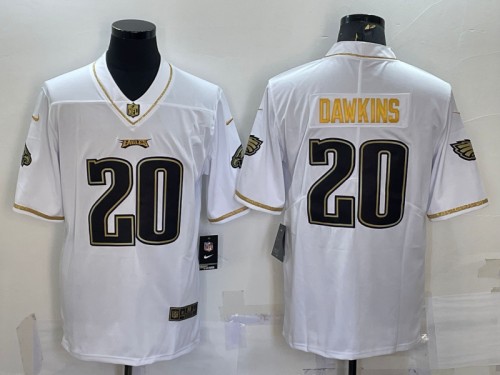 Philadelphia Eagles #20 Brian Dawkins White Gold Limited Stitched Jersey - Zenithce