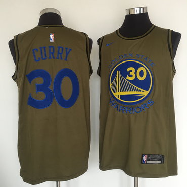 Golden State Warriors #30 Stephen Curry Olive Swingman Jersey - Zenithce